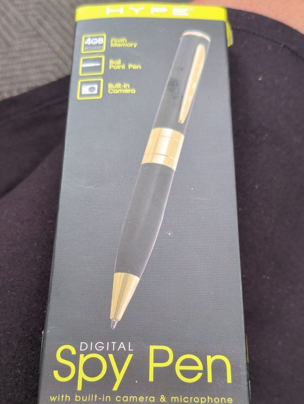 Hype Digital Spy Pen with Built-in Camera - Black and Gold